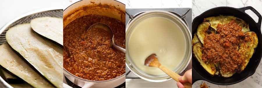 Moussaka components