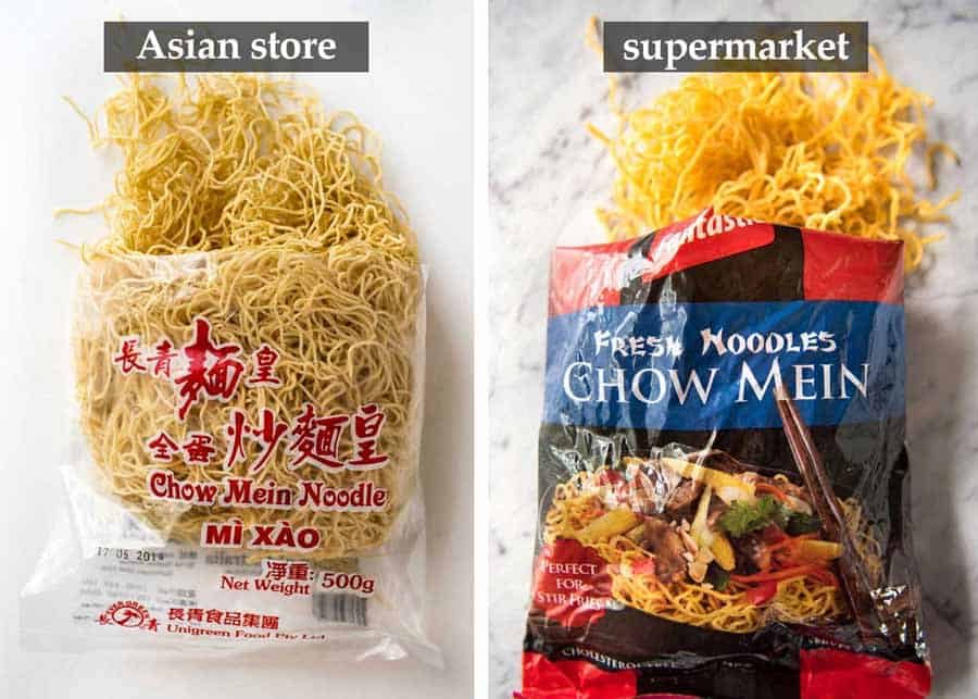 Close up of Chow Mein Noodles