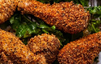 Photo of Crunchy crumbed chicken drumsticks