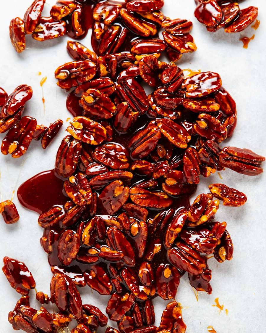 Toffee Pecan Cream Cheese Pumpkin Layer Cake